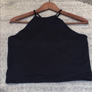Abercrombie &Fitch Black Halter Neck Crop Top